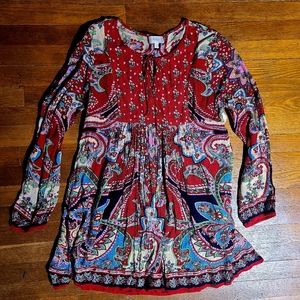 NWT Altar'd State Red Floral Boho Dress